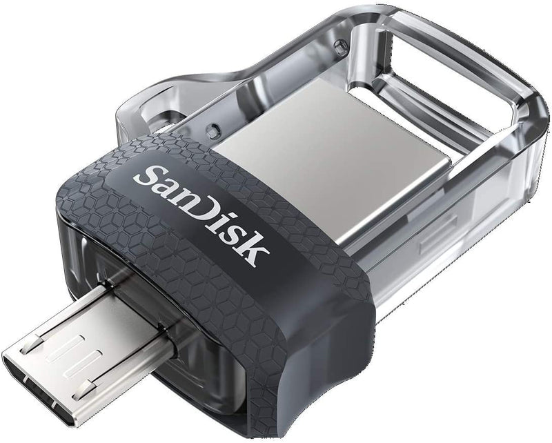 SanDisk 128GB Ultra Dual Drive m3.0 for Android Devices and Computers - microUSB, USB 3.0 - SDDD3-128G-G46, Black